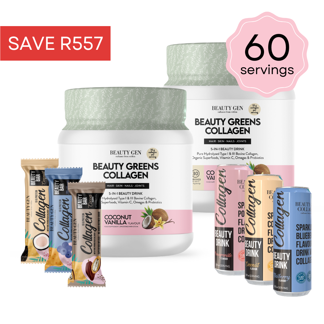 2 x Beauty Greens + 3 x Drinks + 3 x Bars