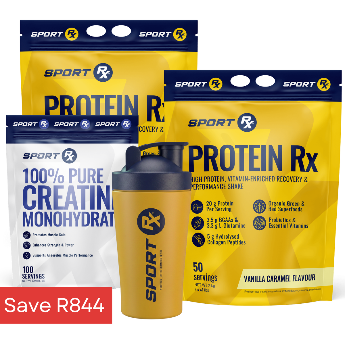 2 x 2KG PROTEIN Rx + 500g Creatine + Shaker