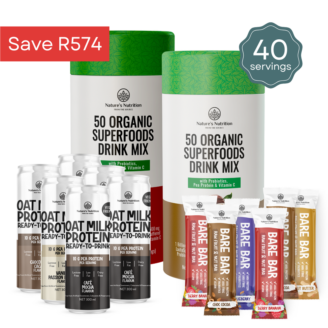 2 x Superfoods + 6 FREE Cans + 6 FREE Bars