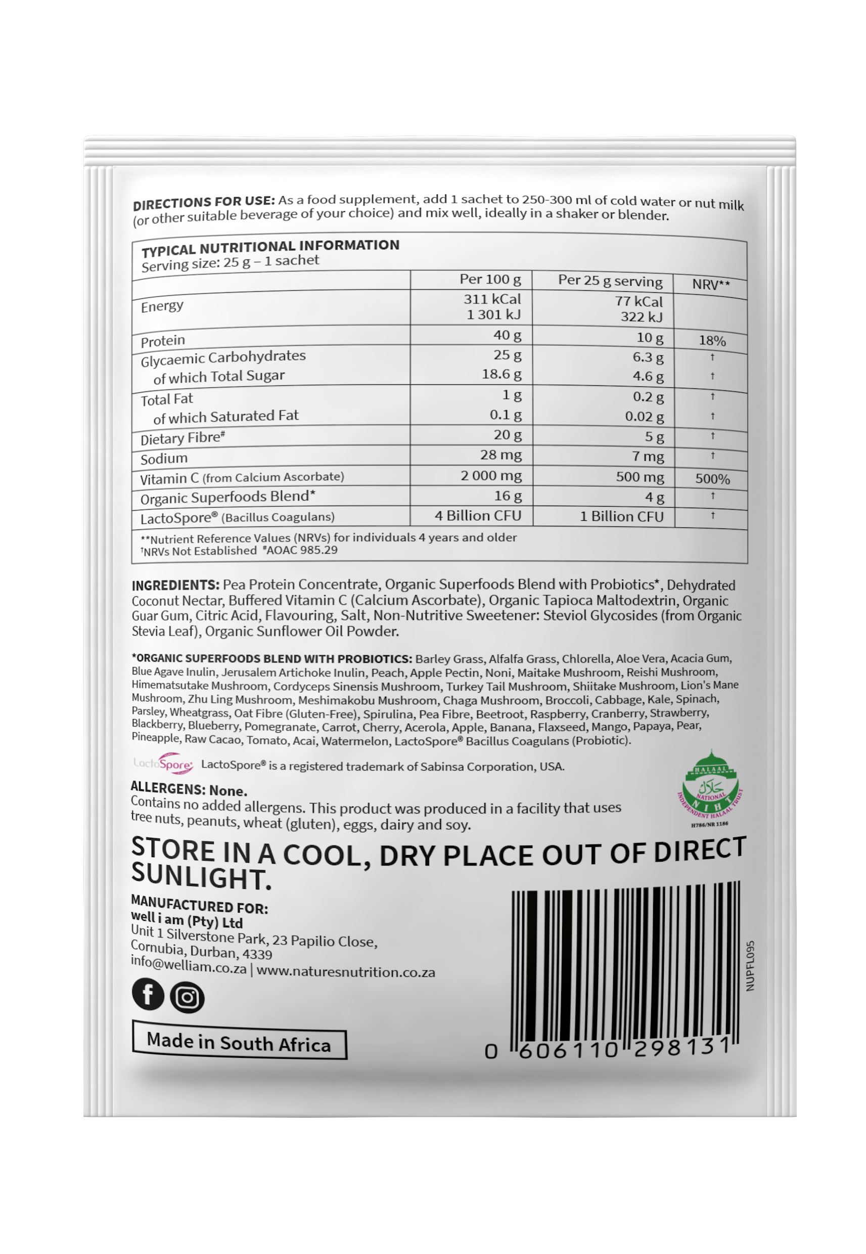 50 Organic Superfoods Drink Mix Box | Berry Banana