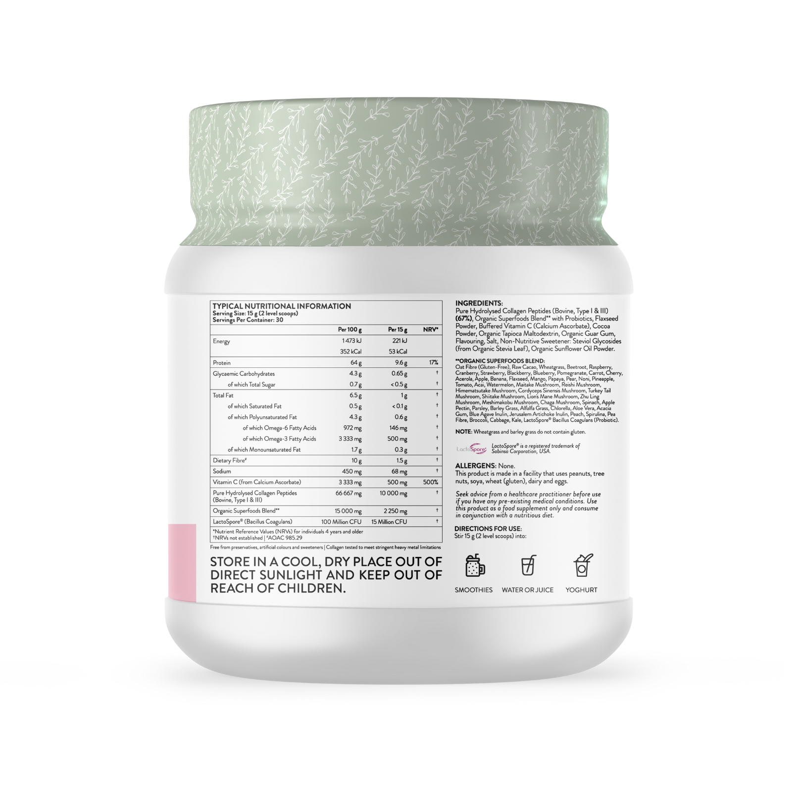 Beauty Greens Collagen | Raw Cacao