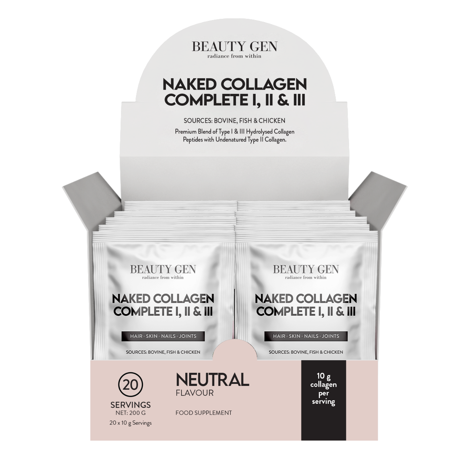 Naked Collagen Complete I, II & III 1KG NEW