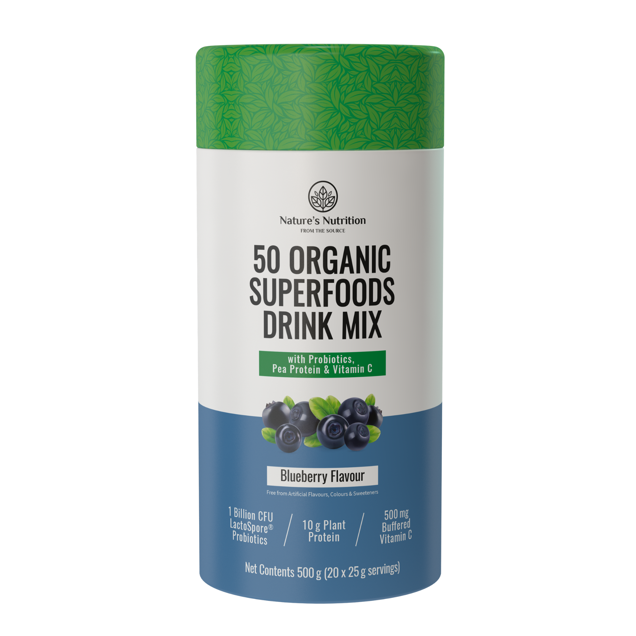 Natures Nutrition 50 organic superfoods blueberry