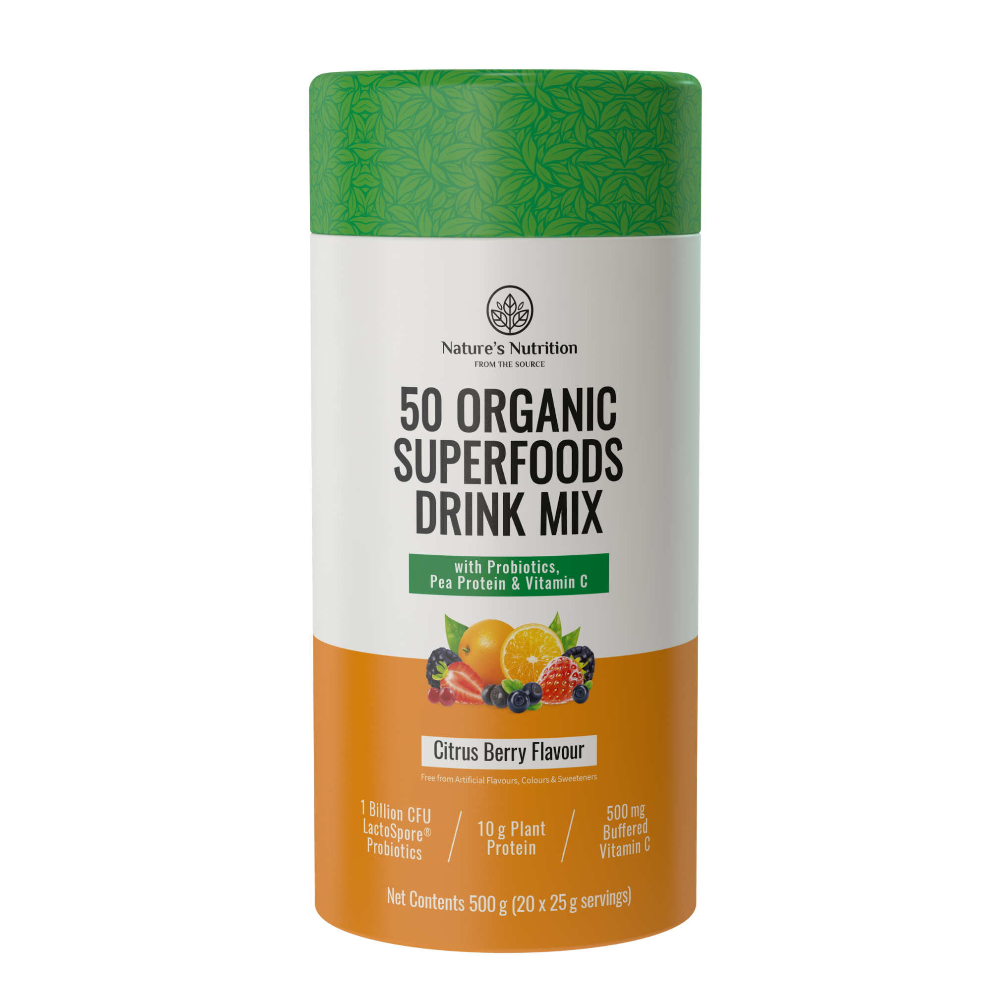 Natures Nutrition 50 organic superfoods citrus berry