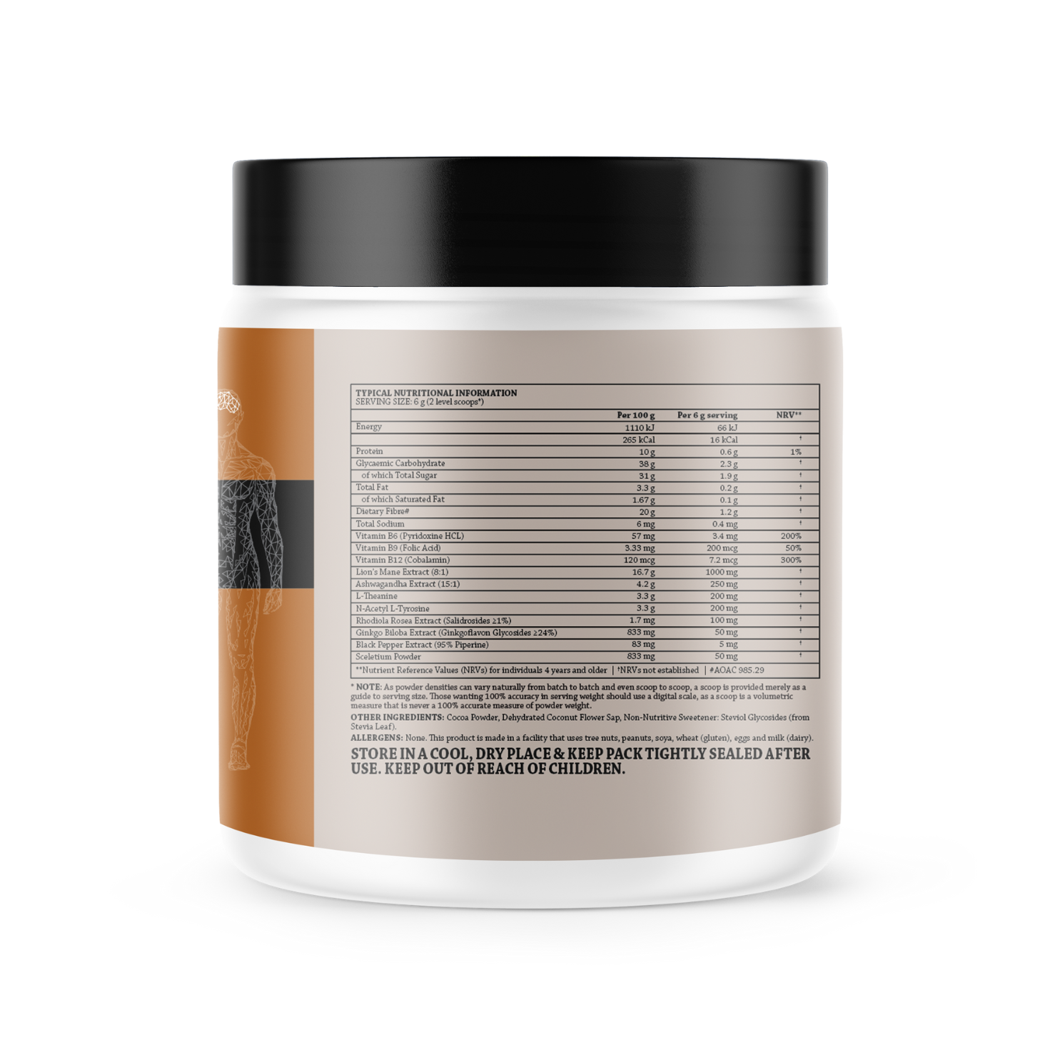 Remedy Greens Nootropic Mind Health 180g back