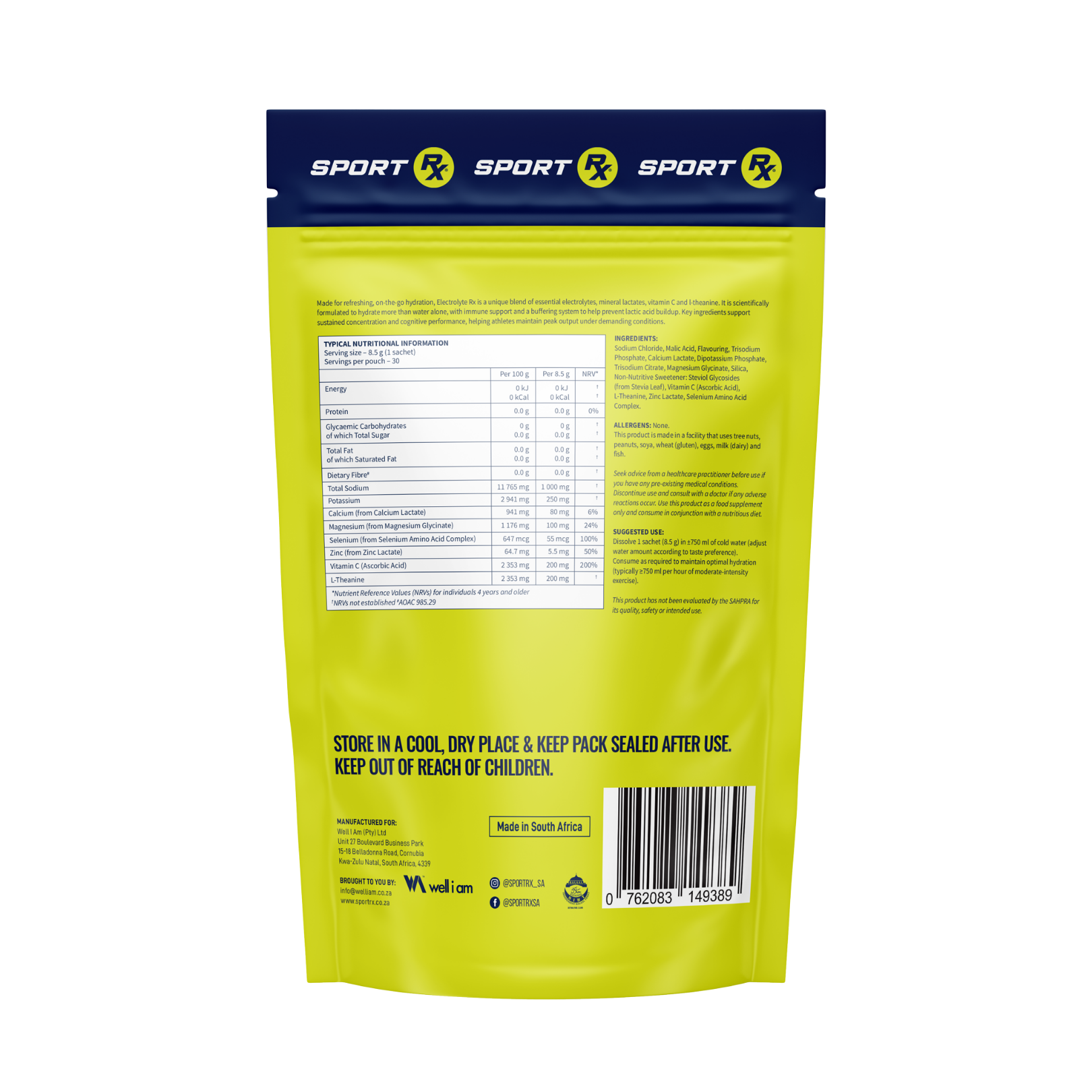 Electrolyte Rx — Electrolyte + Focus Hydration Powder