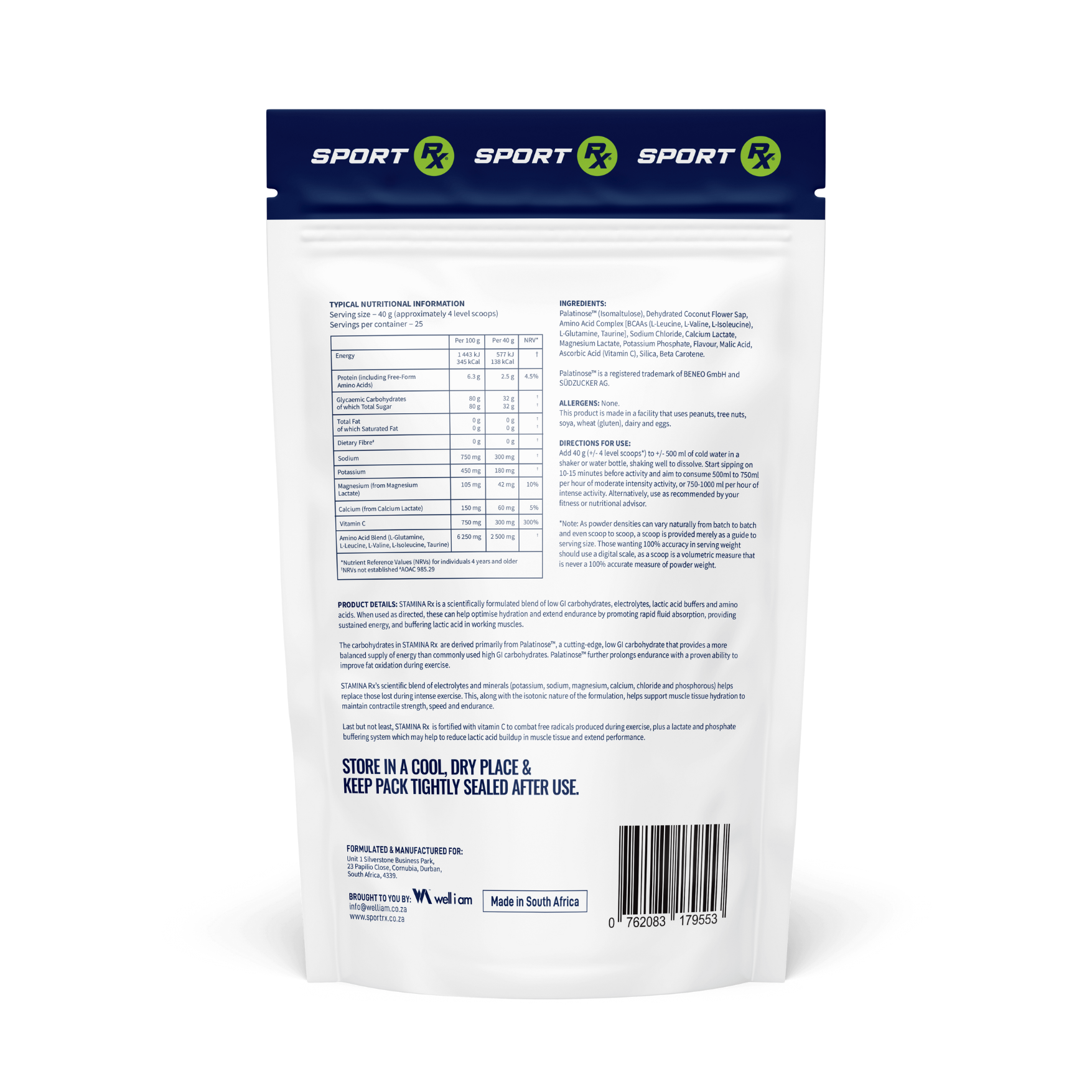 Stamina Rx — Endurance Energy & Electrolyte Fuel