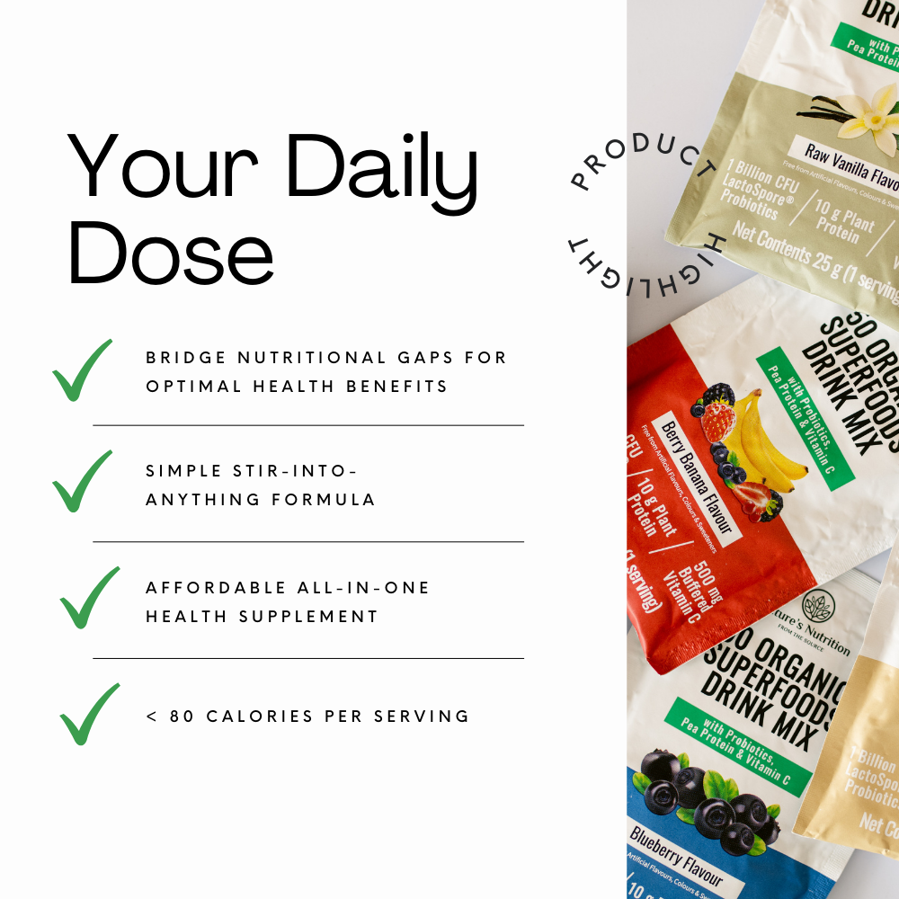 50 Organic Superfoods Drink Mix Box | Berry Banana