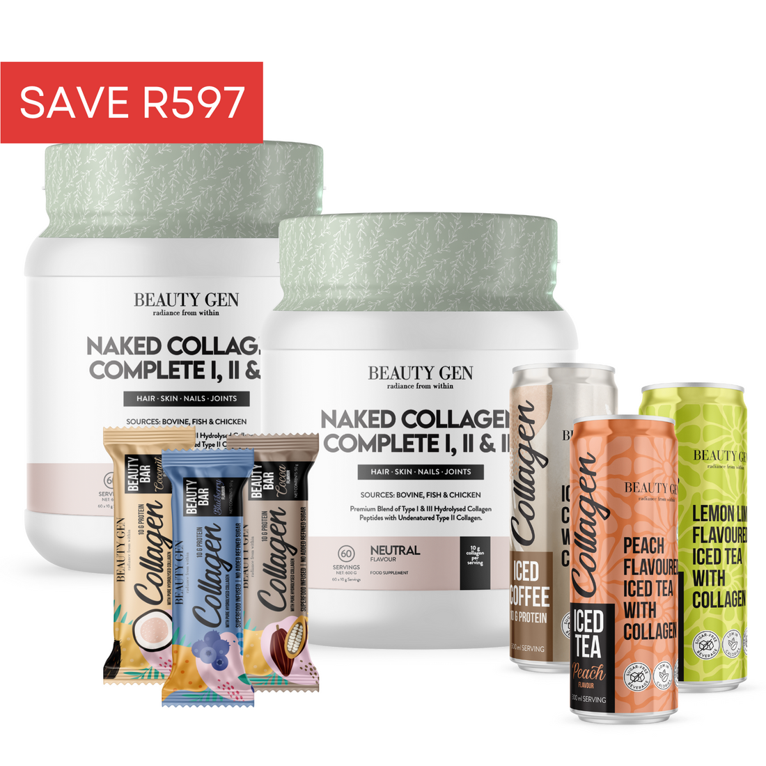 2 x Naked Complete + 3 Drinks + 3 Bars