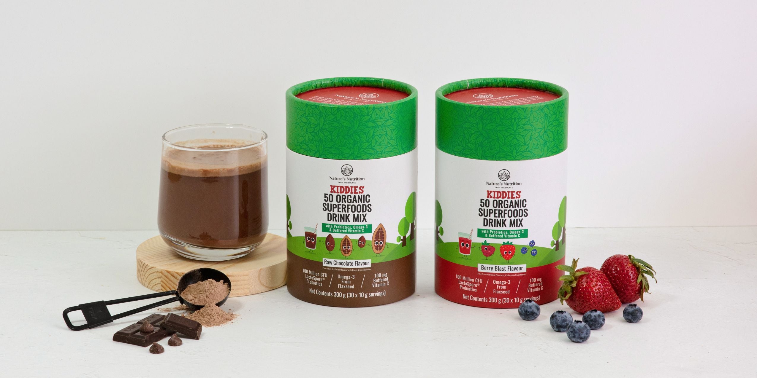 Kiddies 50 Organic Superfoods Drink Mix Chocolate and Berry Flavour