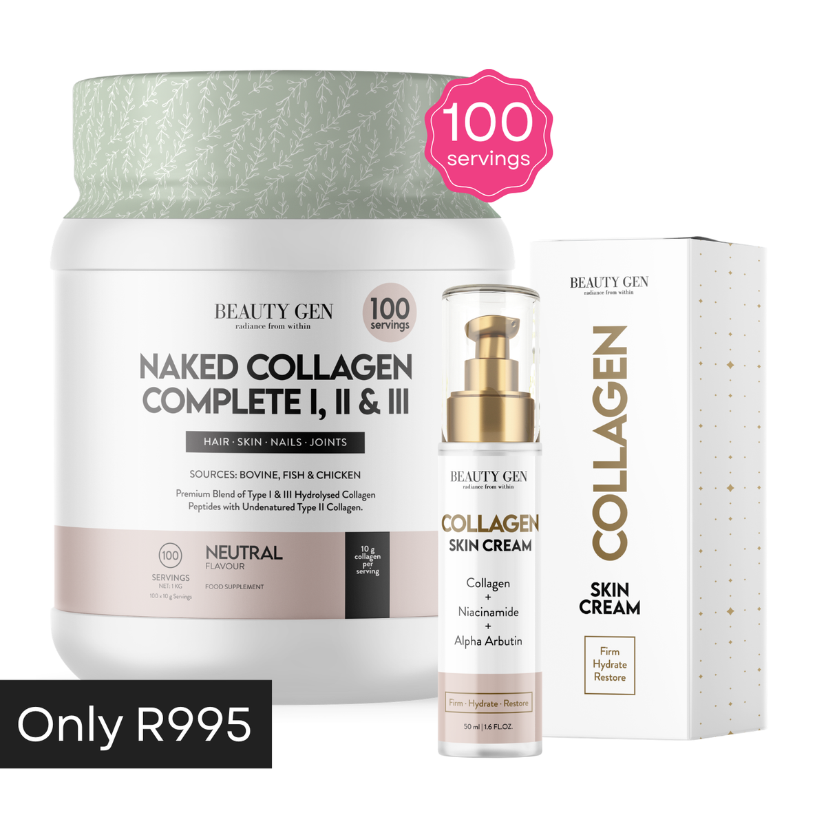 1 kg Naked Collagen Complete + Collagen Skin Cream