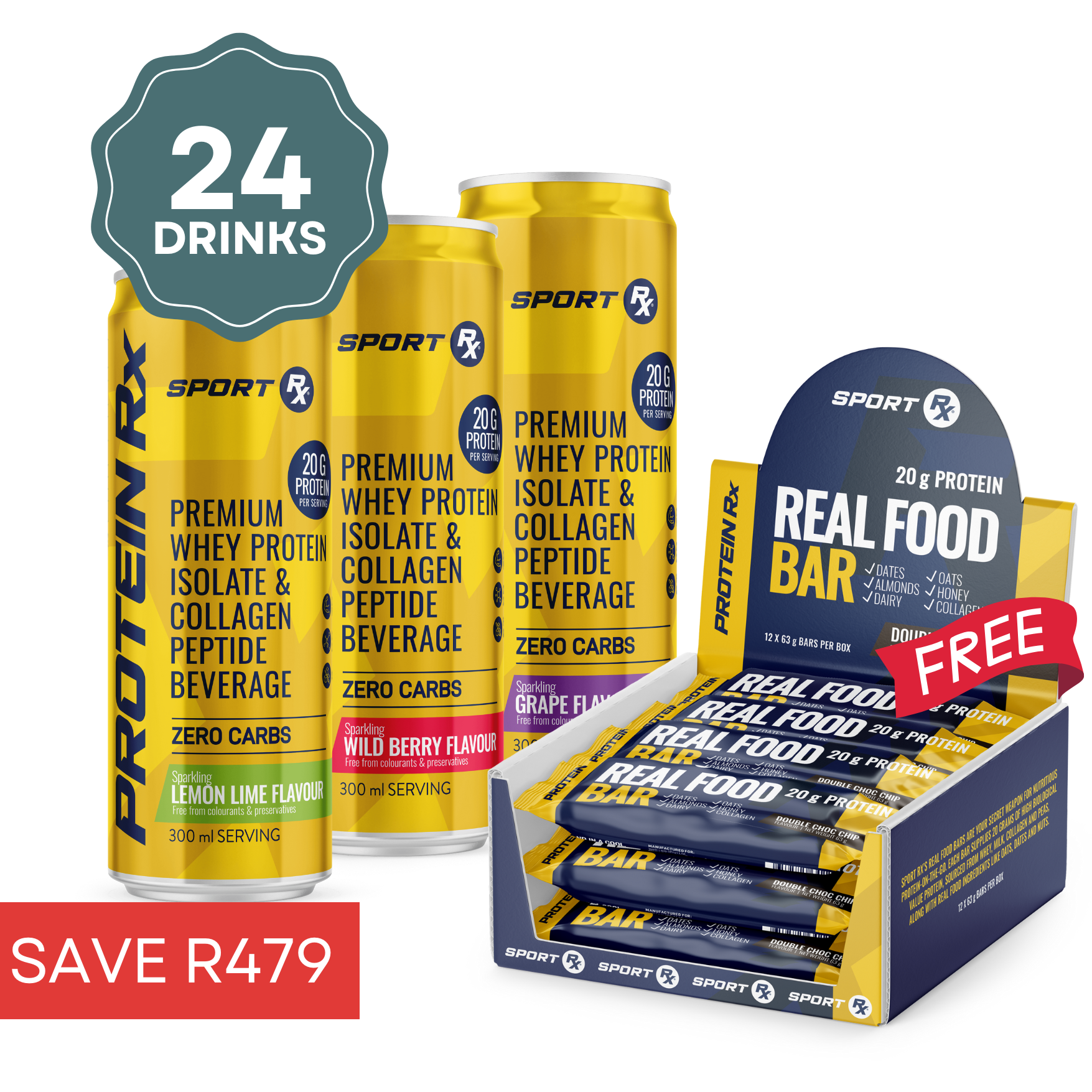 24 x PROTEIN RTD + FREE Box Of Bars