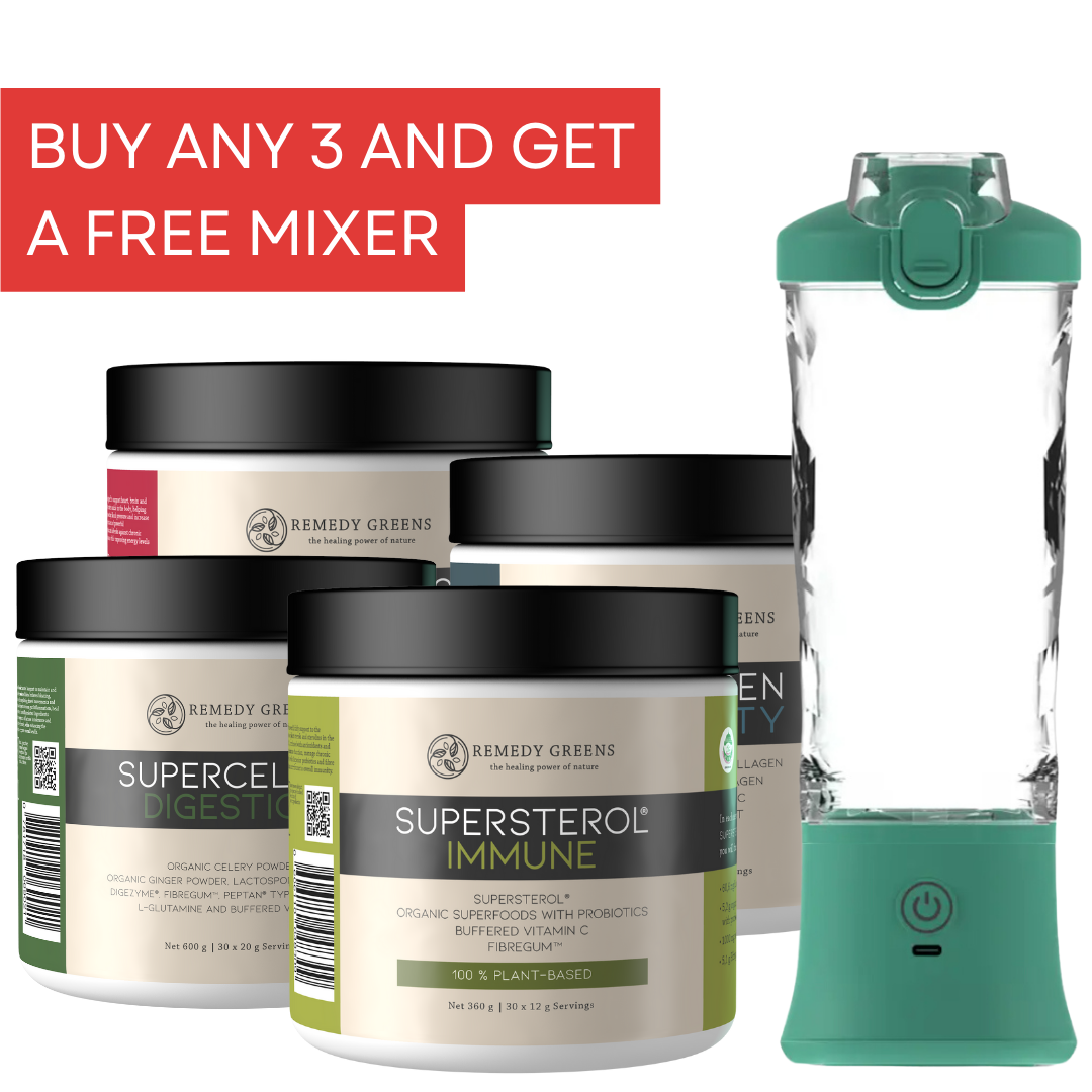 Any 3 Remedy Greens + Free Mixer