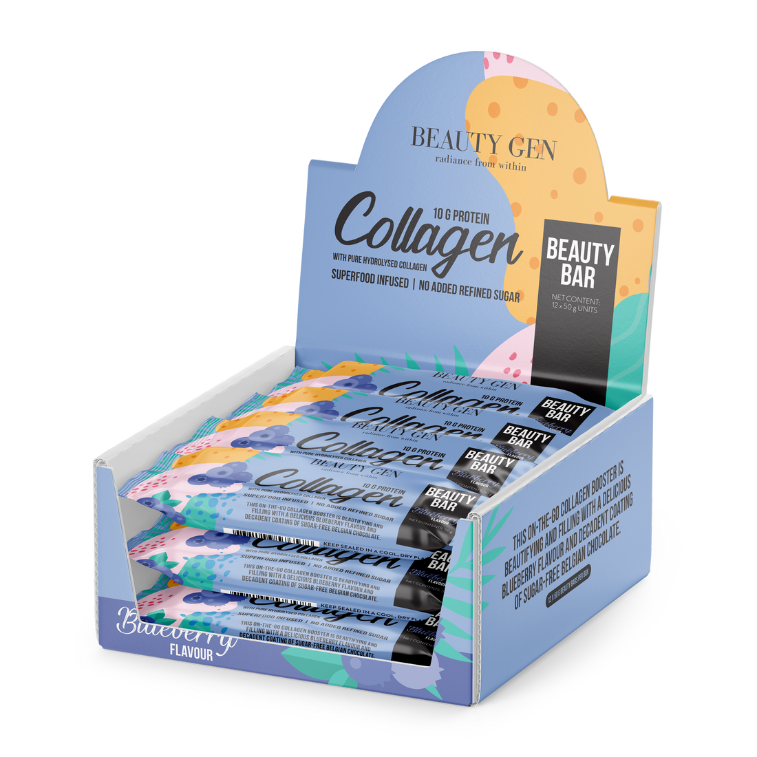Beauty Gen Beauty Collagen Bar Blueberry Box