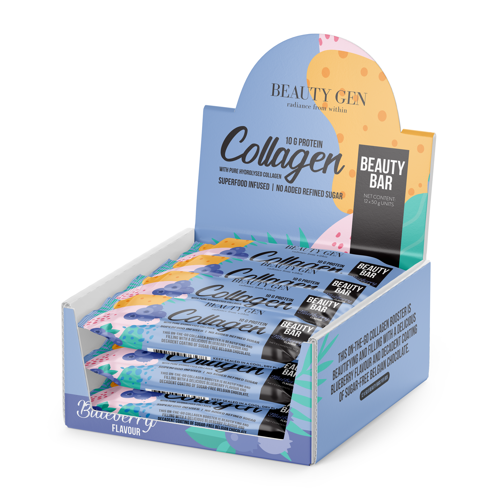 Beauty Gen Beauty Collagen Bar Blueberry Box