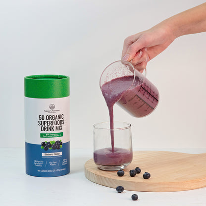 50 Organic Superfoods Drink Mix | Blueberry - well i am store