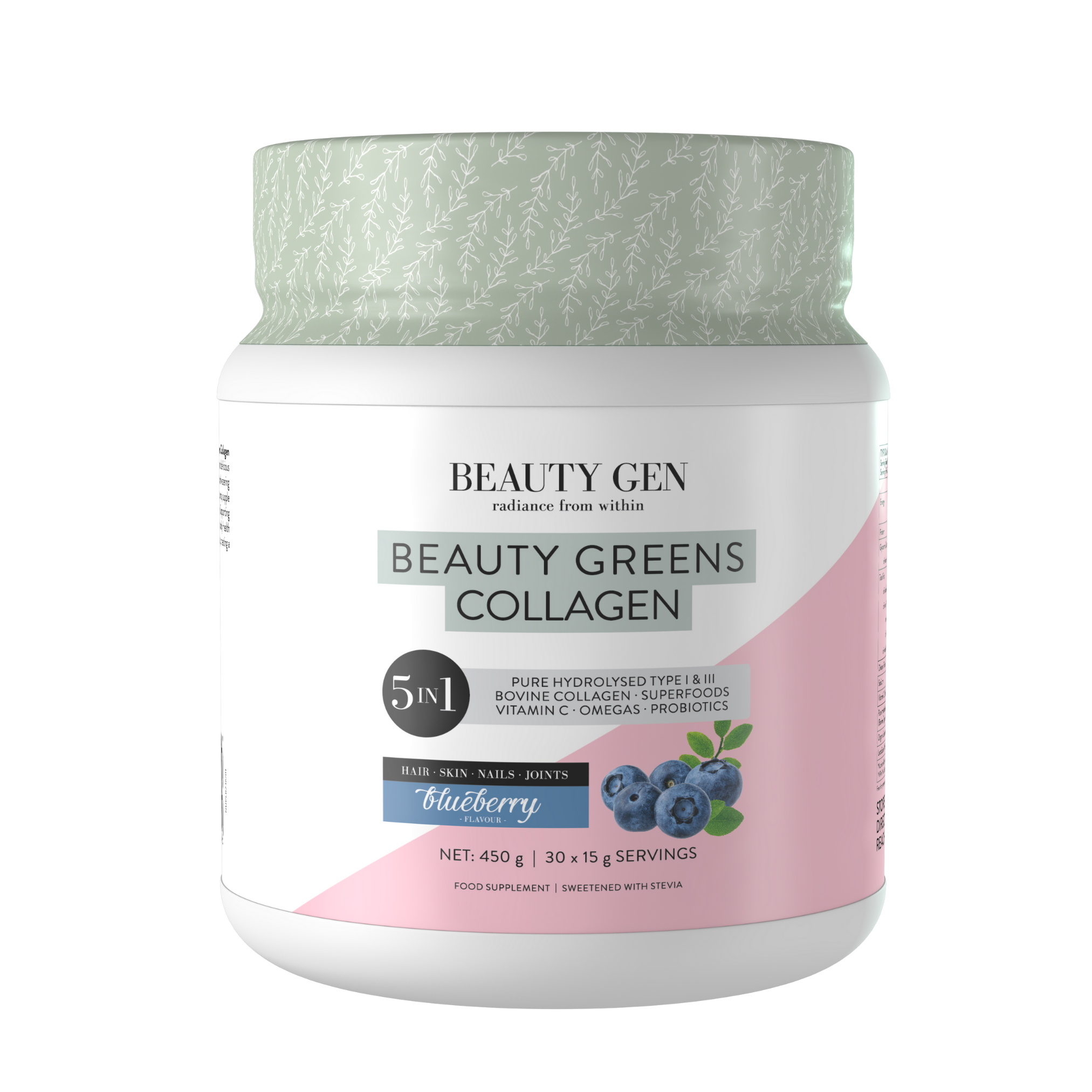 Beauty Greens Collagen,  Blueberry