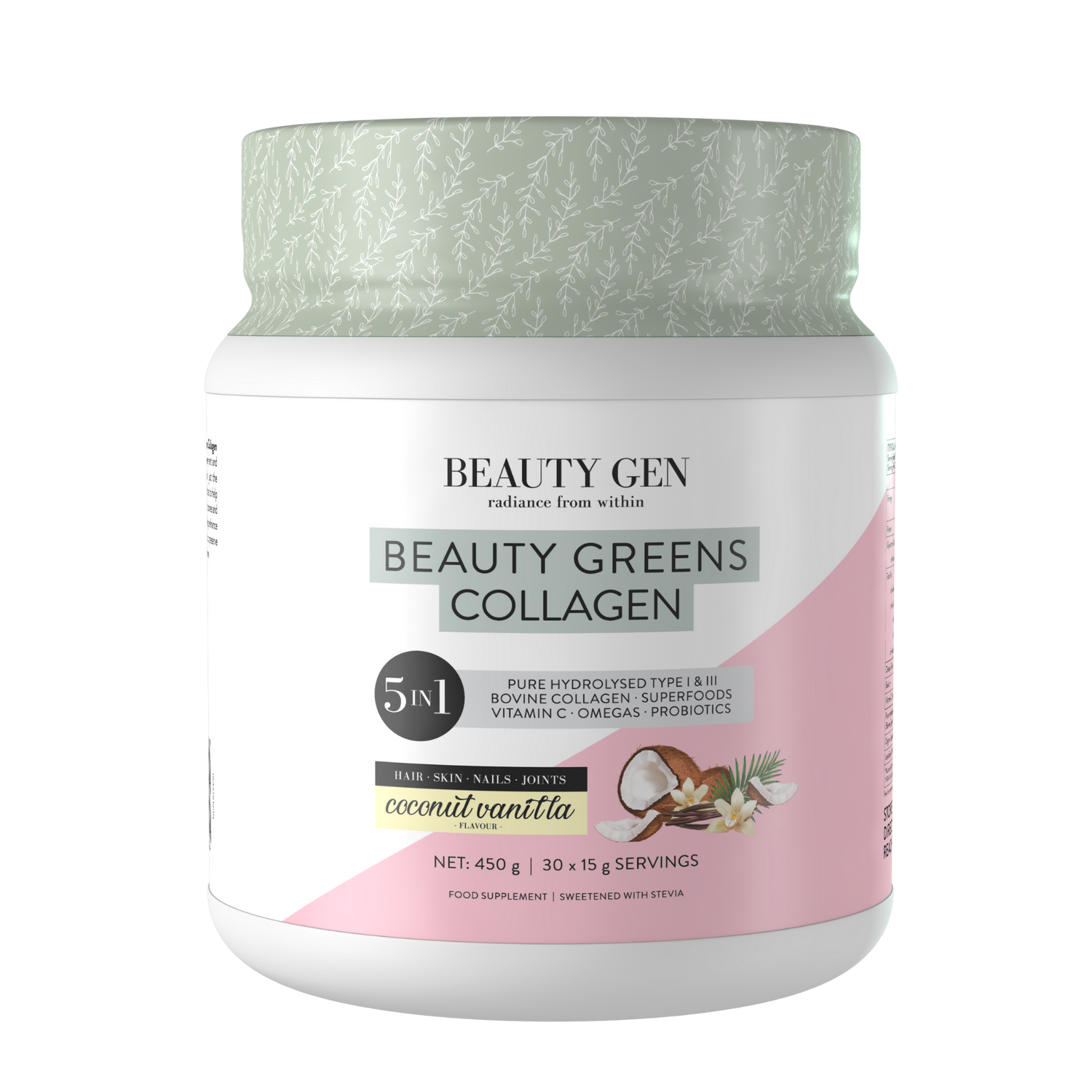 Beauty Greens Collagen,  Coconut Vanilla