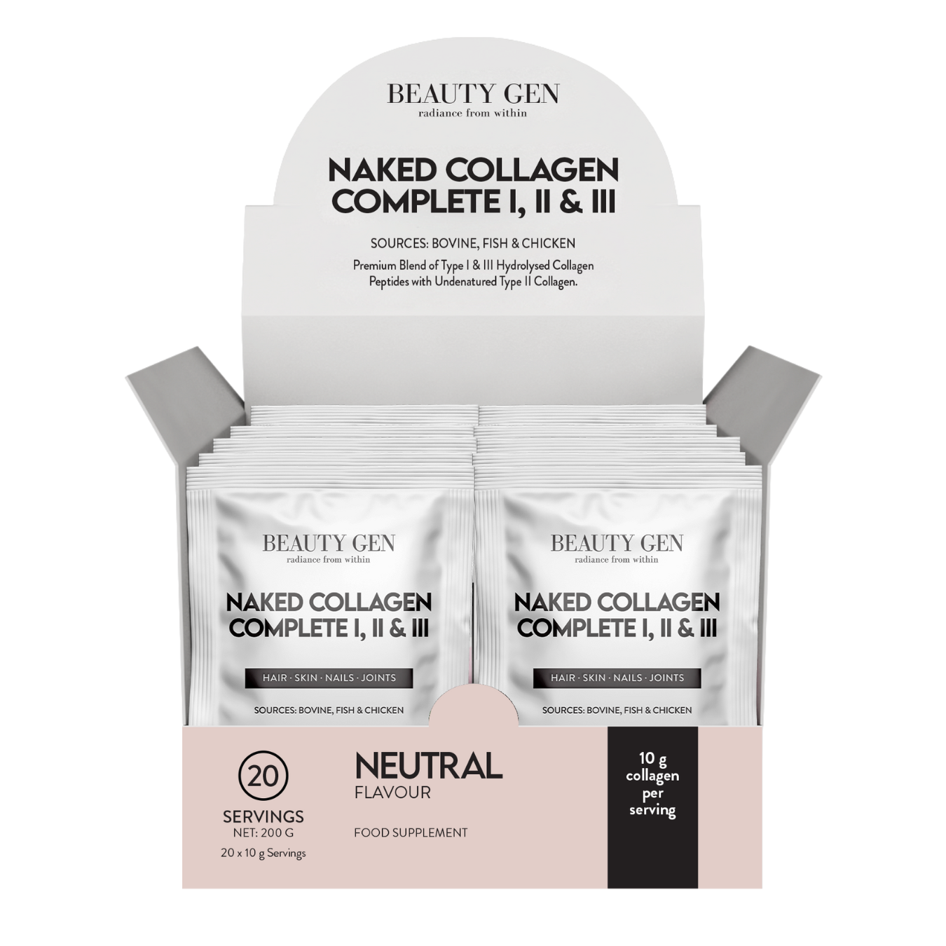 Naked Collagen Complete I, II & III Box