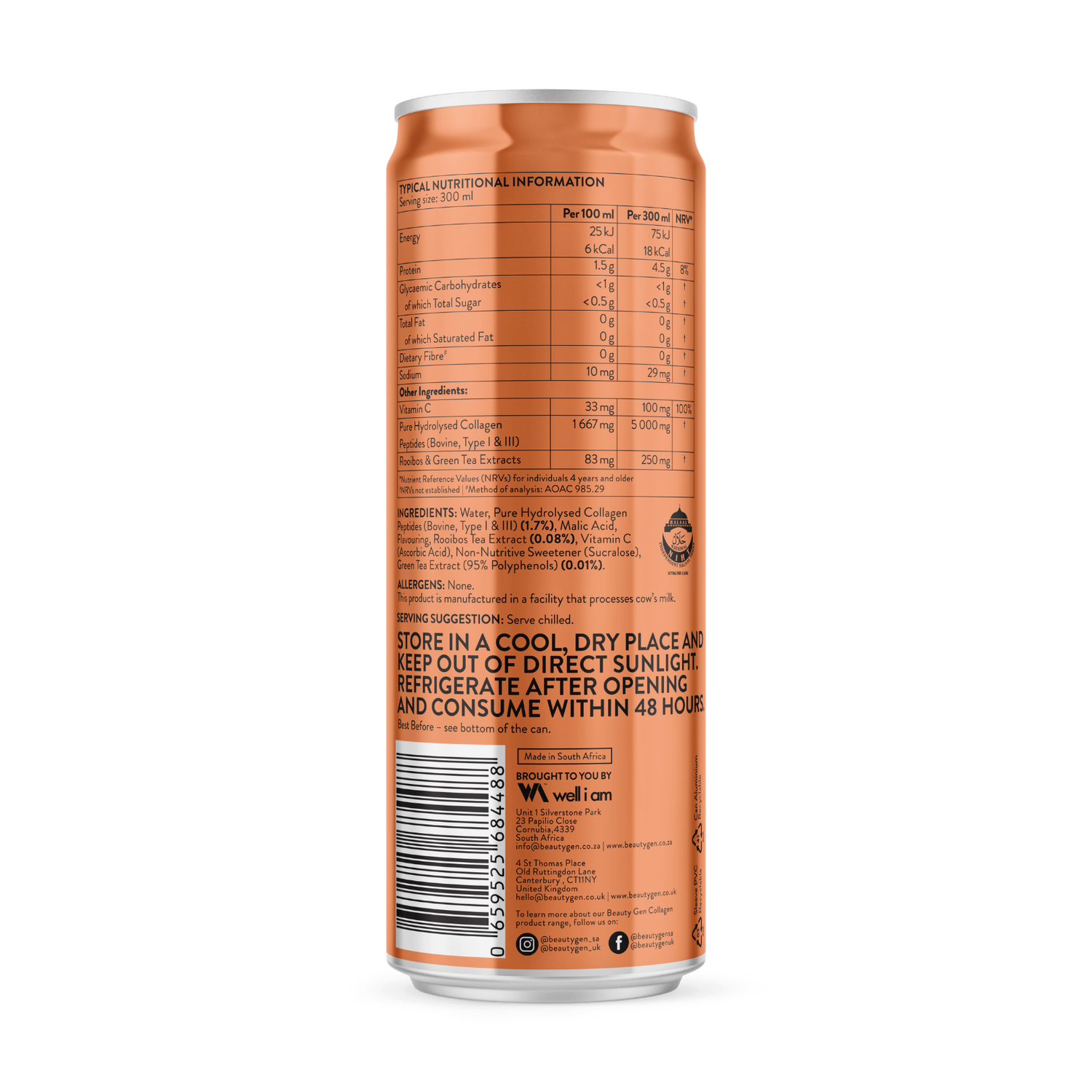 Collagen Peach Iced Tea 6-pack