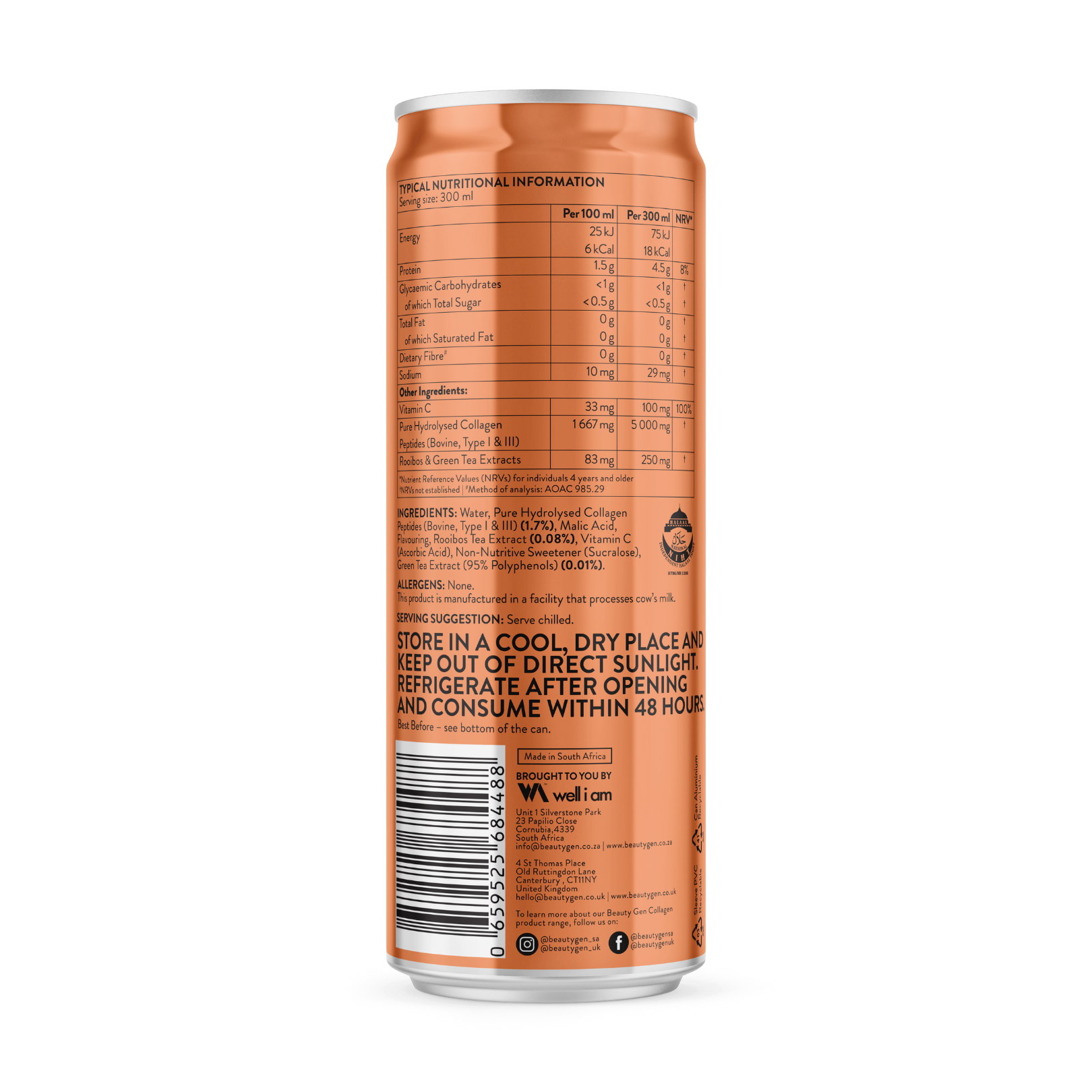 Collagen Peach Iced Tea 6-pack
