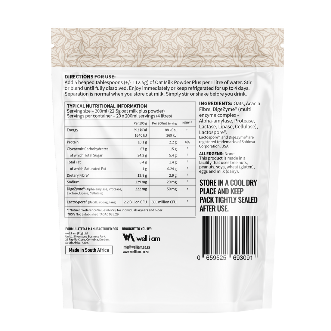 Oat Milk Powder Plus