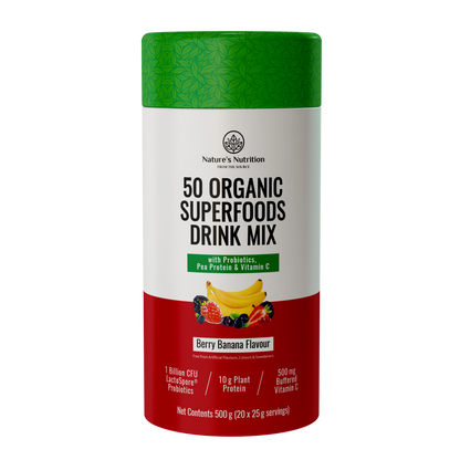 Natures Nutrition 50 organic superfoods berry banana