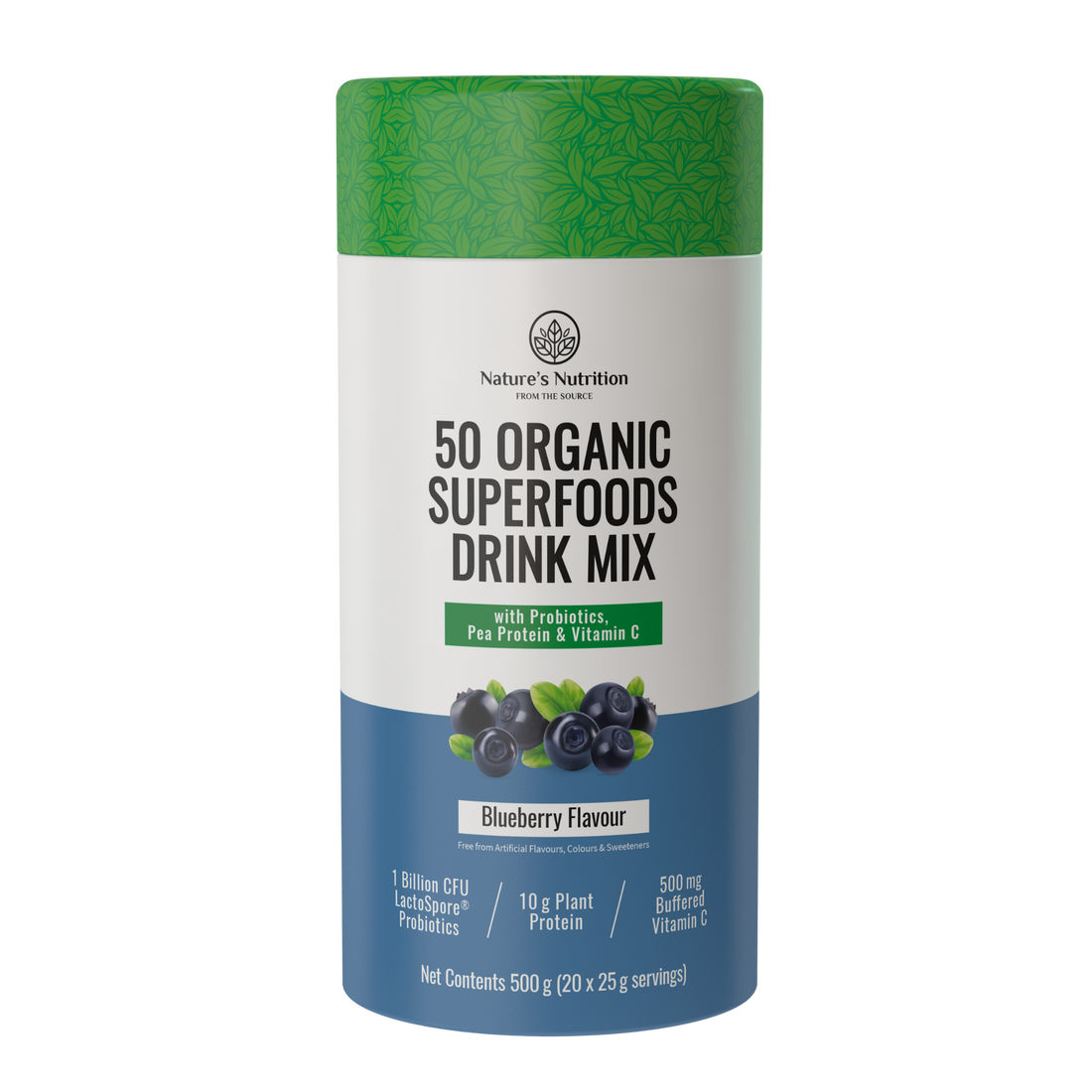 Natures Nutrition 50 organic superfoods blueberry