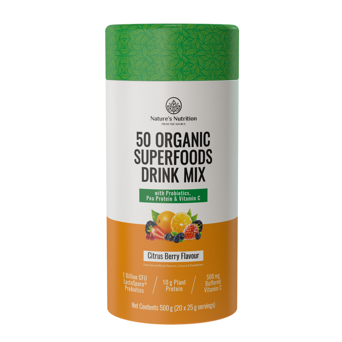 Natures Nutrition 50 organic superfoods citrus berry