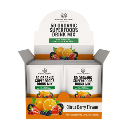 Natures Nutrition 50 organic superfoods citrus berry box