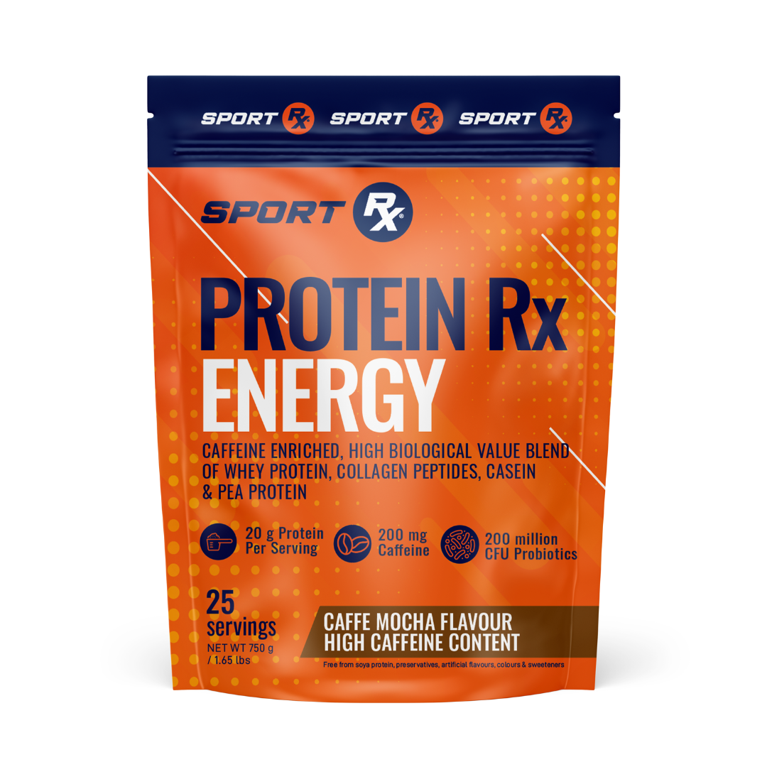 Protein Rx Energy supplement package on a white background
