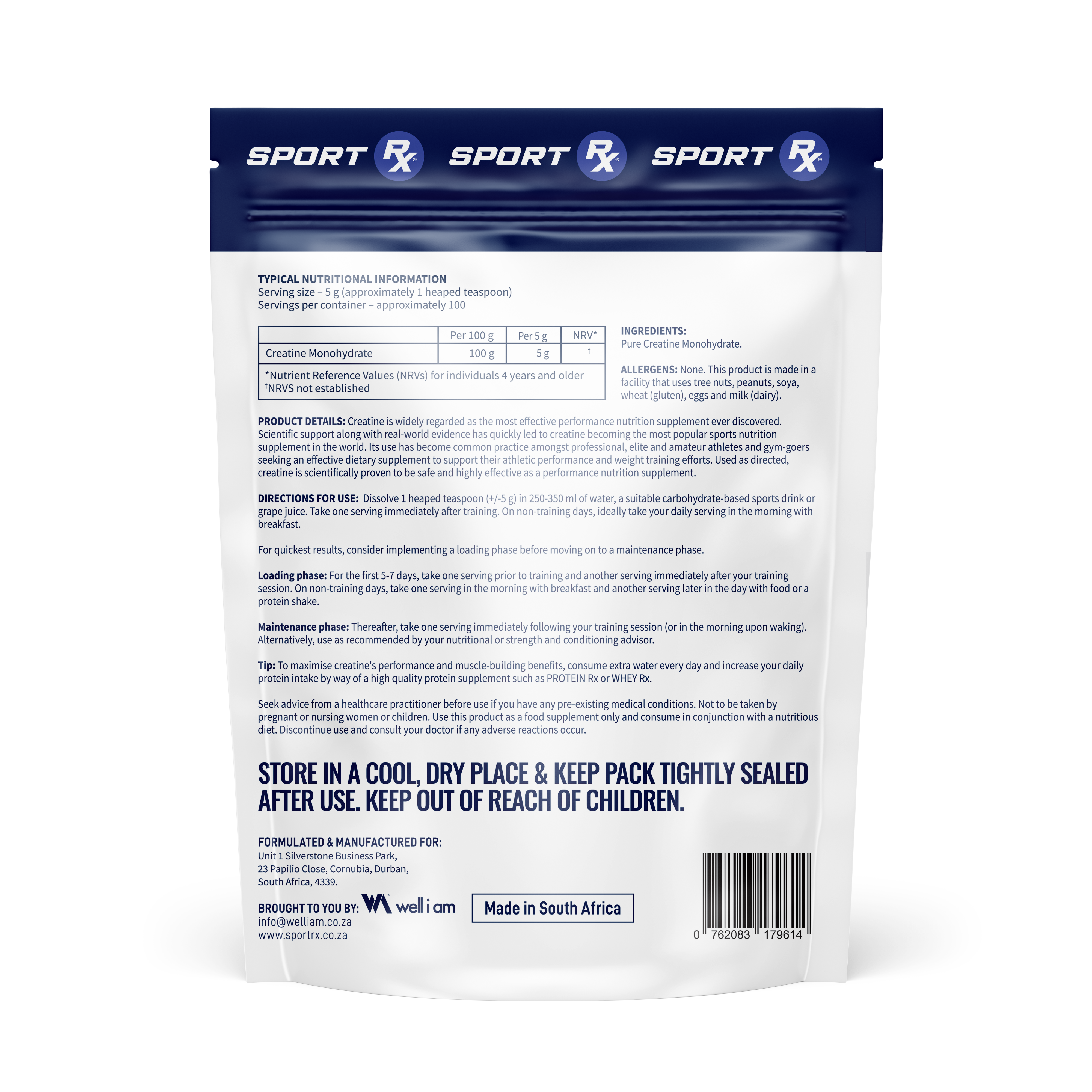 100% Pure Creatine Monohydrate (500g)