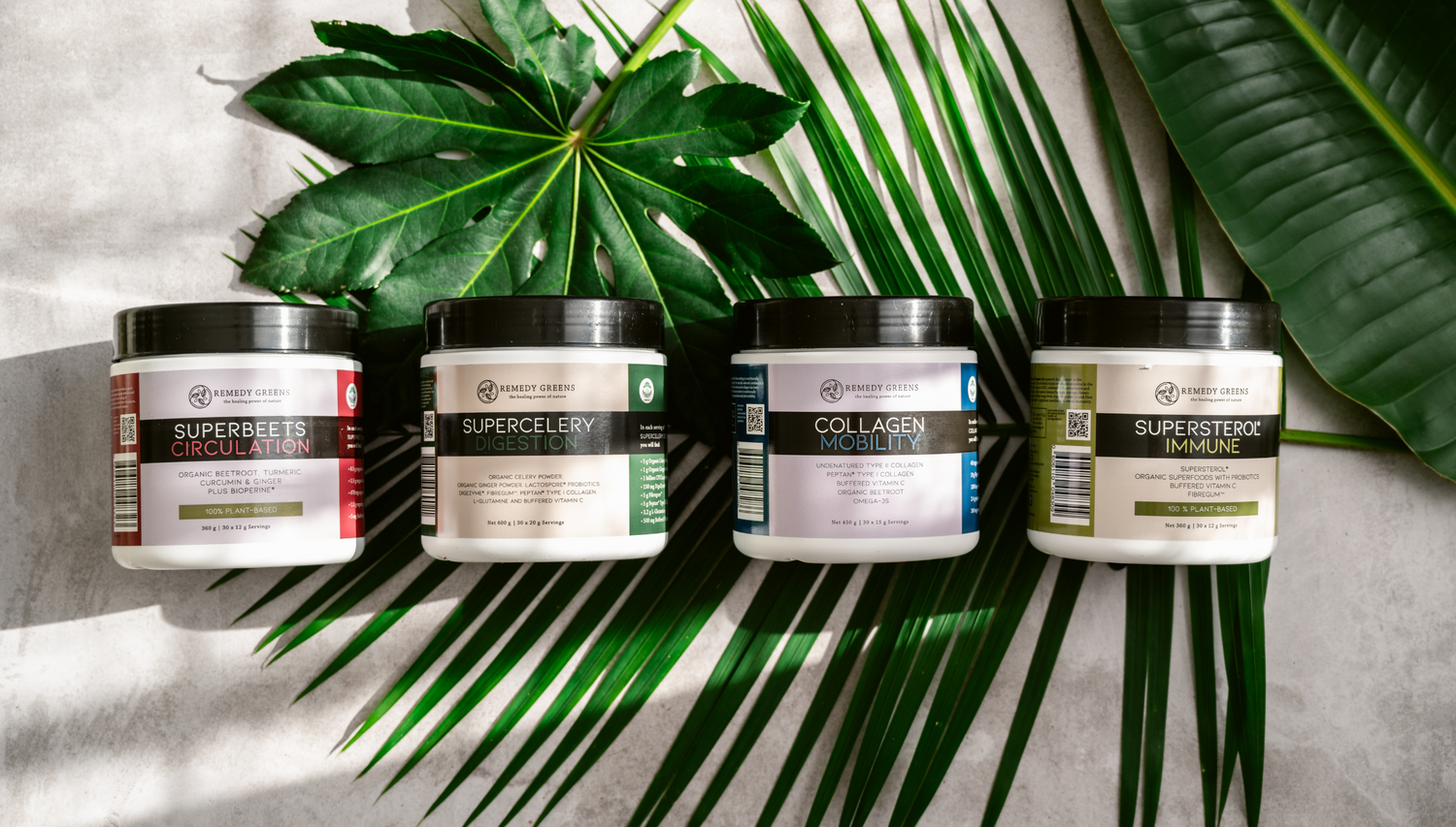 Remedy_Greens_Product_Range_On_A_Leafy_Background