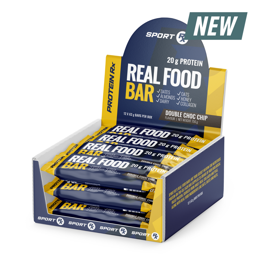 SPORT Rx | Real Food Bar Shipper | Double Choc Chip
