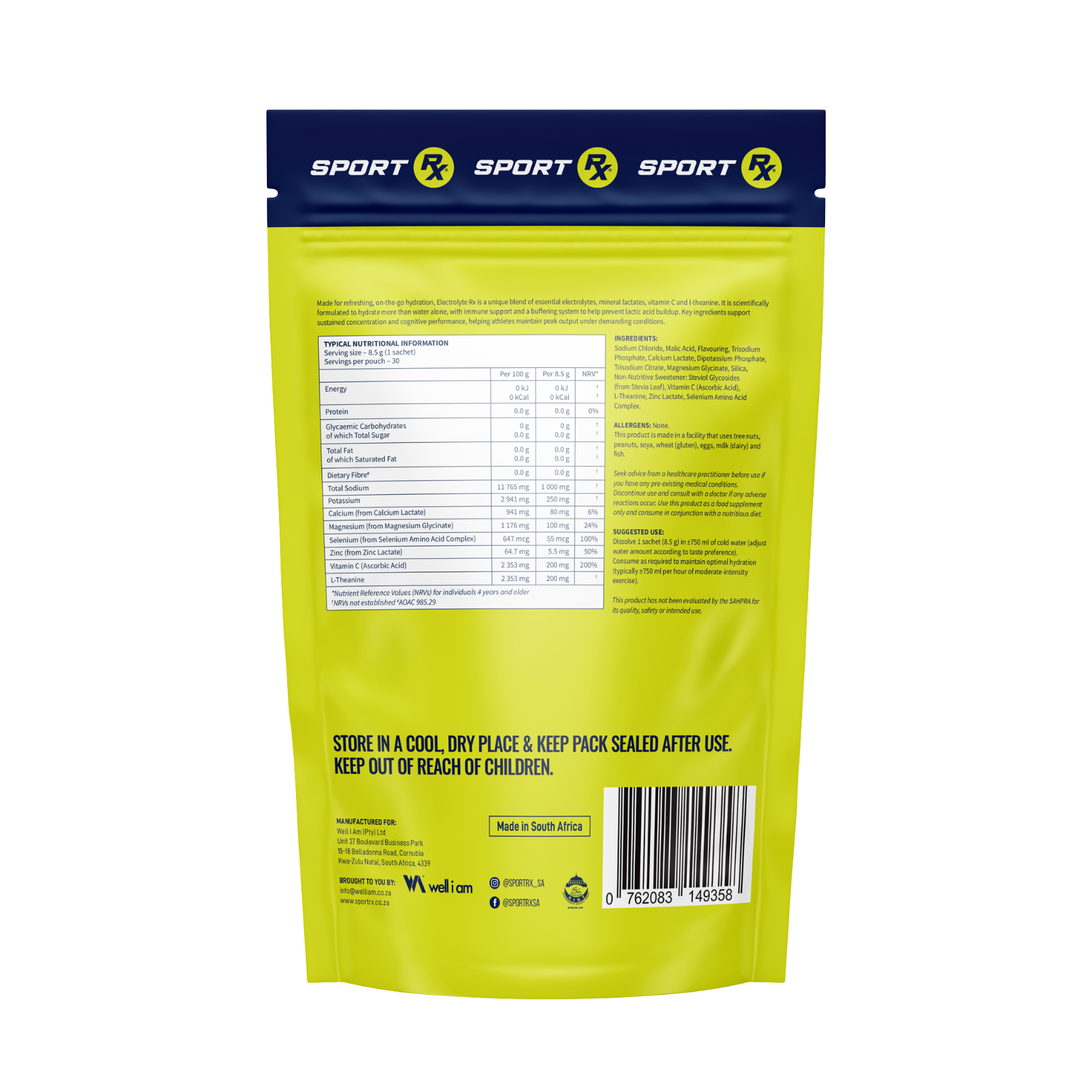 Electrolyte Rx — Electrolyte + Focus Hydration Powder
