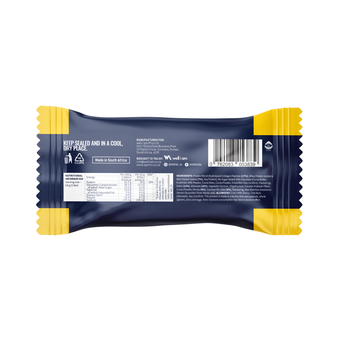 SPORT Rx | Real Food Bar | Choc Almond Toffee