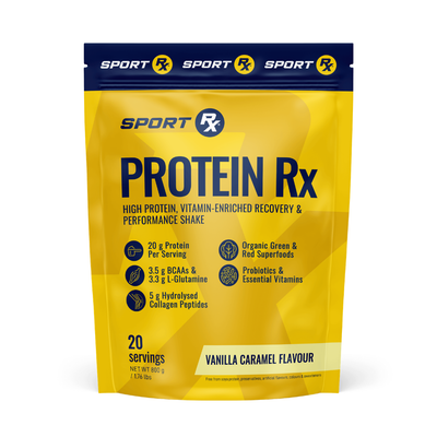 Protein Rx high protein shake package on a white background