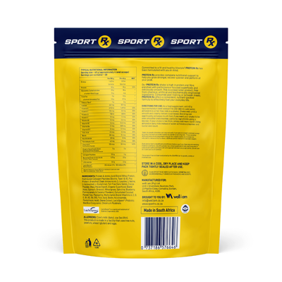 Yellow package with Sport Rx branding on a white background