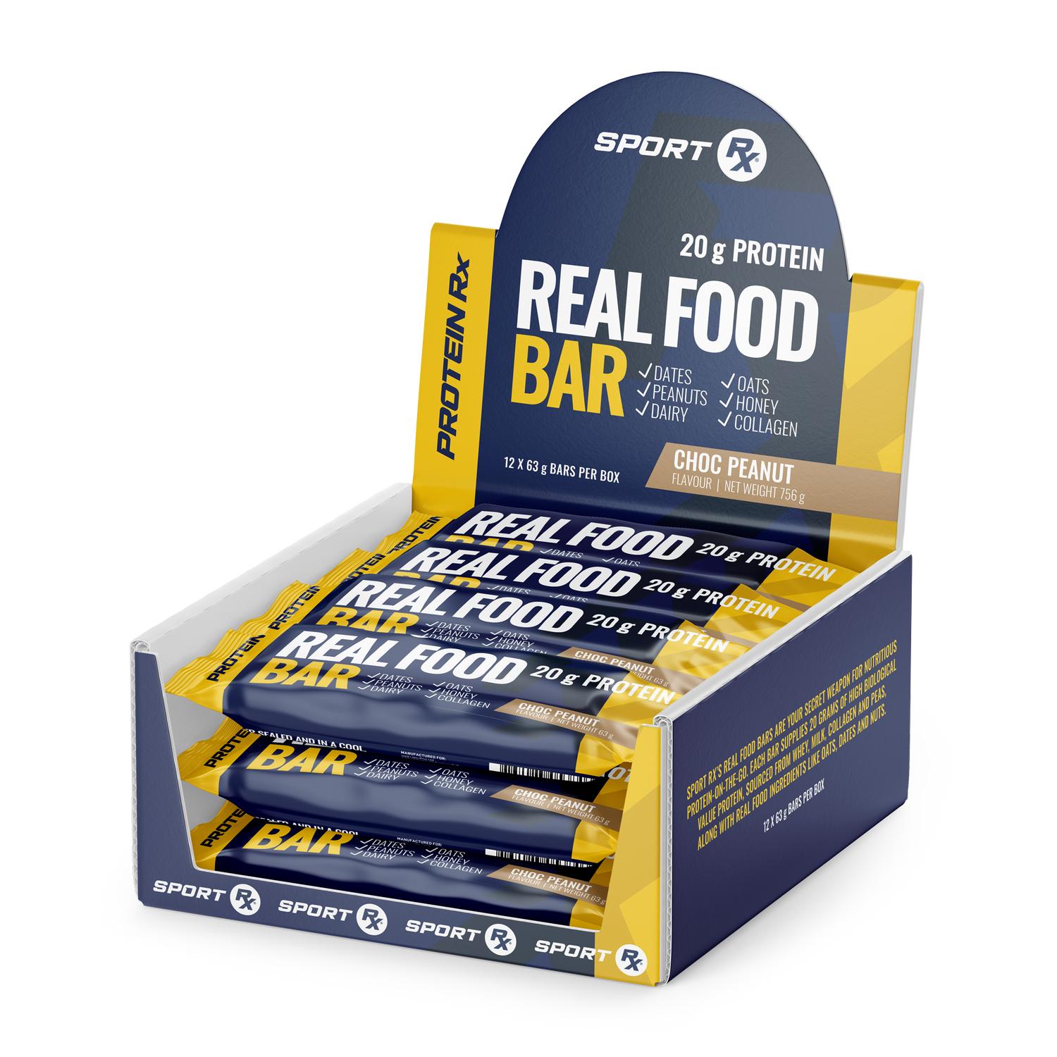 SPORT Rx | Real Food Bar Shipper | Choc Peanut