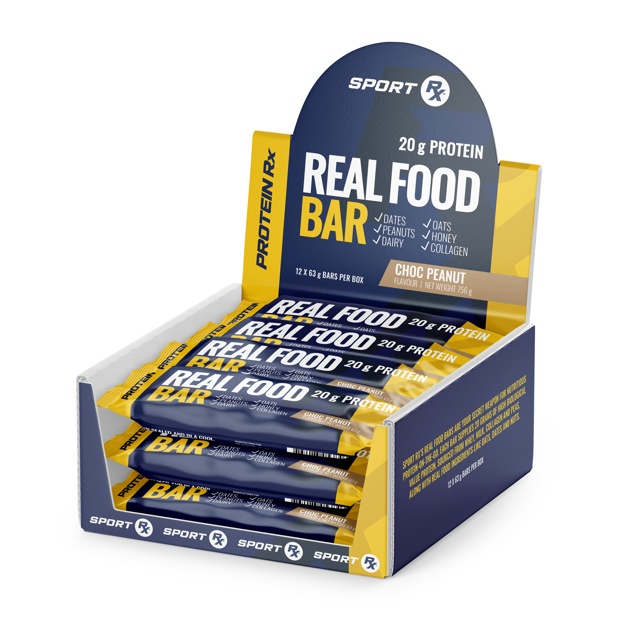 SPORT Rx | Real Food Bar Shipper | Choc Peanut