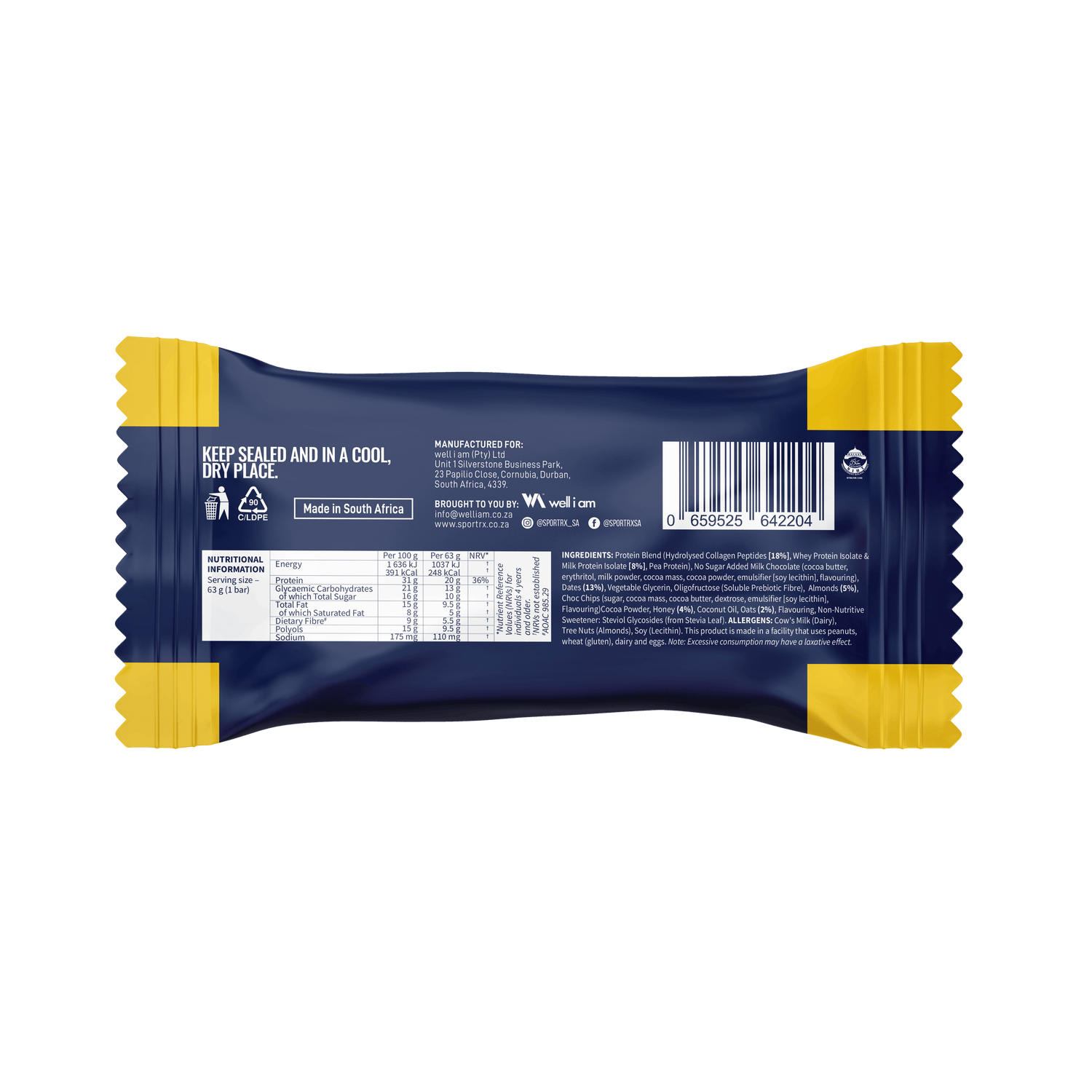 SPORT Rx | Real Food Bar Shipper | Double Choc Chip