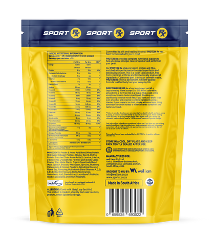 SPORT Rx PROTEIN Rx Chocolate Flavour SPORT Rx PROTEIN Rx Chocolate Flavour Back 