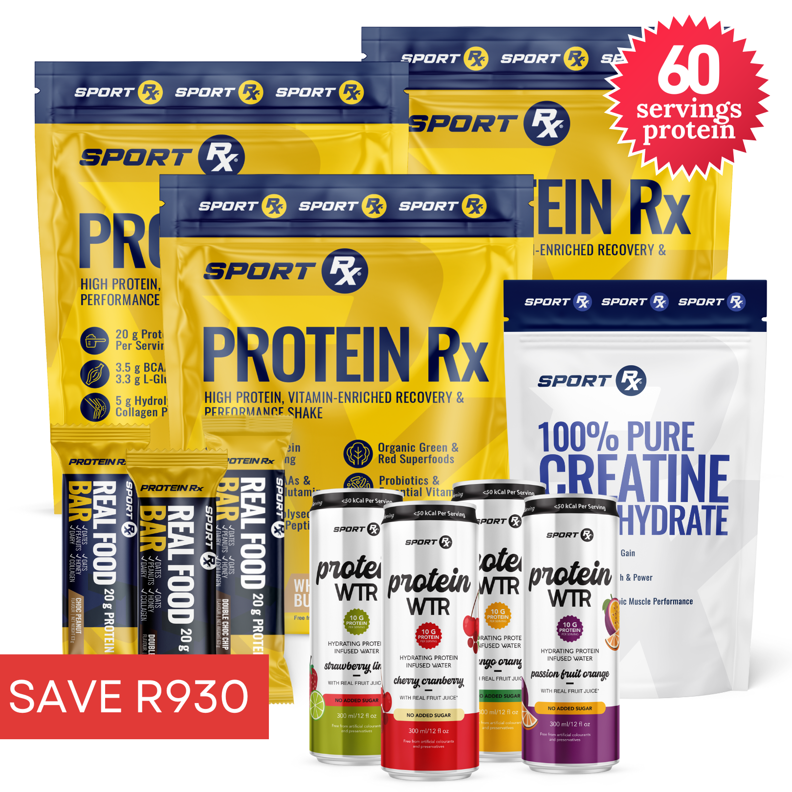 3 x PROTEIN Rx + 1 x CREATINE 200g + 4 x Protein WTR + 3 x Bars